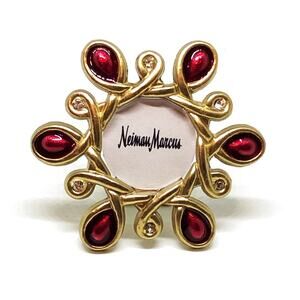 Jay Strongwater Miniature Picture Frame Pin Brooch Swarovski Neiman Marcus VTG